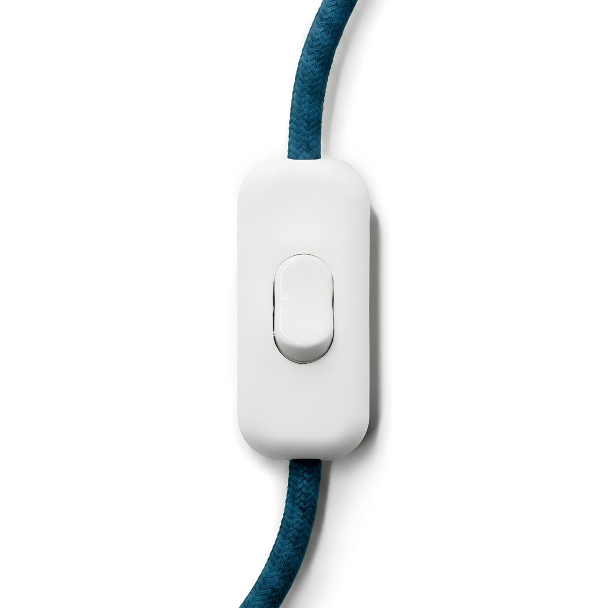 Interruptor bipolar de balancín para cable de lámpara — Blanco