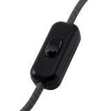 Interruptor bipolar de balancín para cable de lámpara — Negro