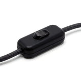 Interruptor bipolar de balancín para cable de lámpara — Negro
