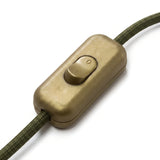 Interruptor bipolar de balancín para cable de lámpara — Oro