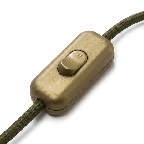Interruptor bipolar de balancín para cable de lámpara — Oro