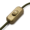 Interruptor bipolar de balancín para cable de lámpara — Oro