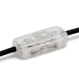 Interruptor bipolar de balancín para cable de lámpara — Transparente
