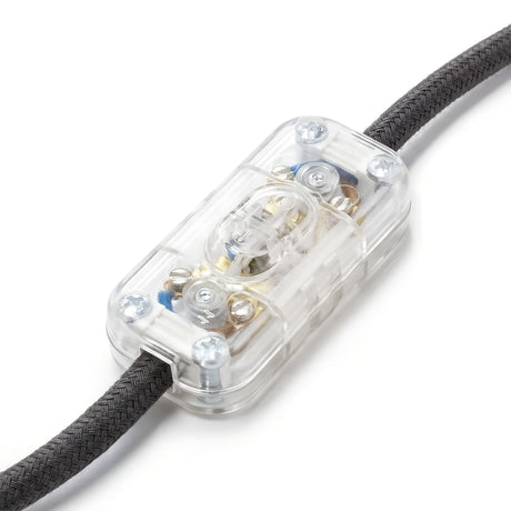 Interruptor bipolar de balancín para cable de lámpara — Transparente