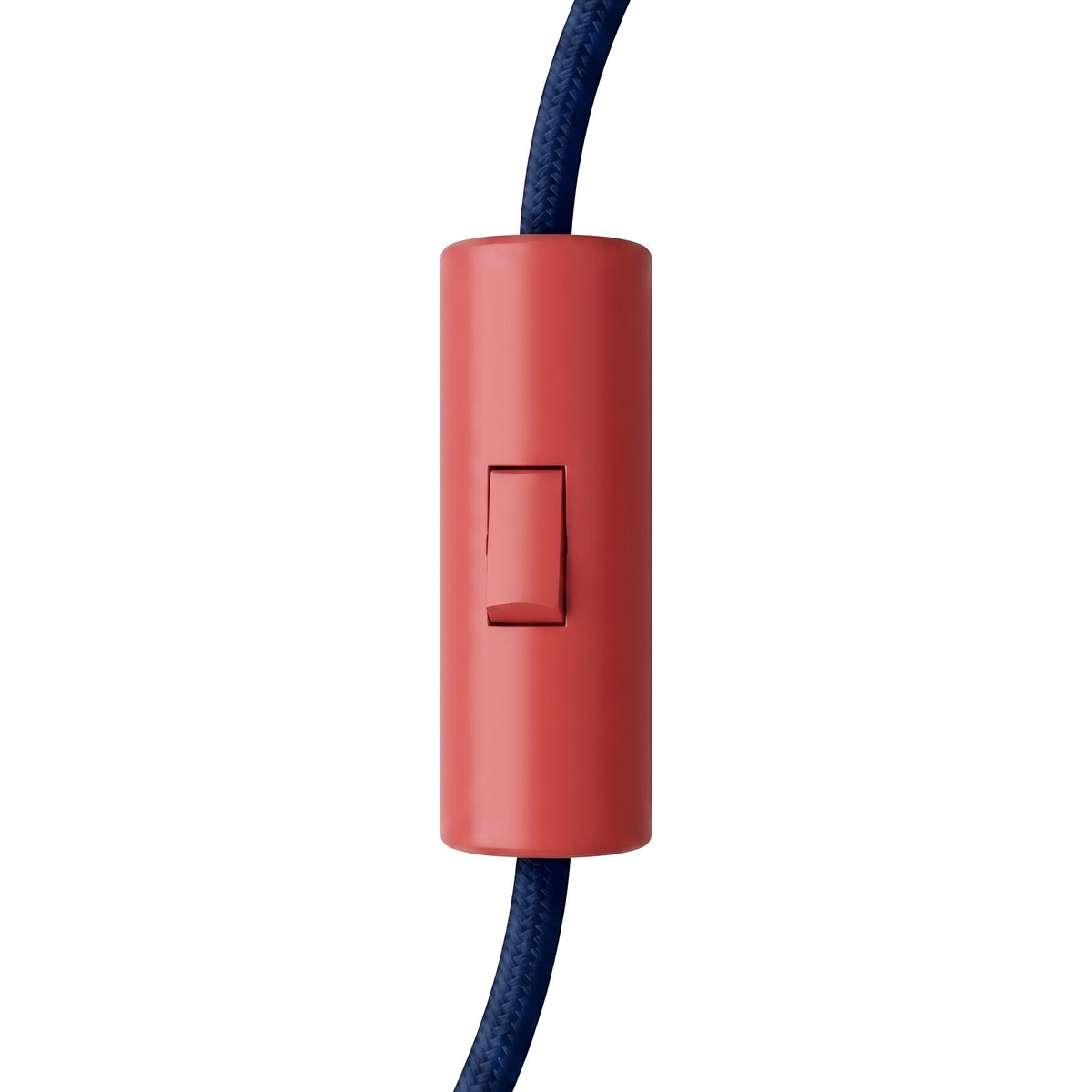 Interruptor cilíndrico basculante unipolar con tierra — Rojo