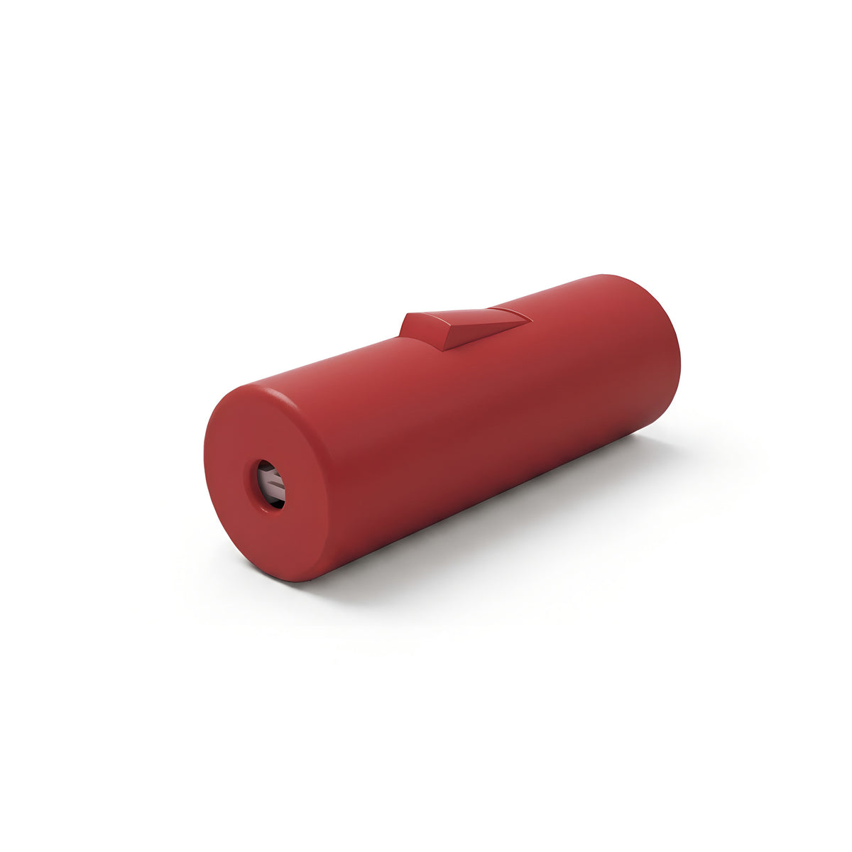 Interruptor cilíndrico basculante unipolar con tierra — Rojo