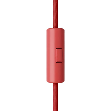 Interruptor cilíndrico basculante unipolar con tierra — Rojo
