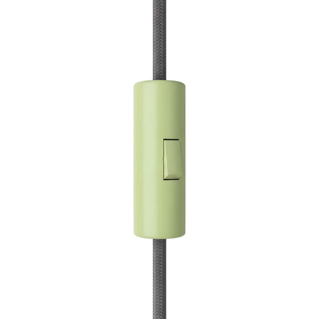 Interruptor cilíndrico basculante unipolar con tierra — Verde prado