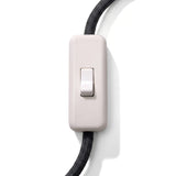 Interruptor unipolar de balancín para cable de lámpara — Blanco