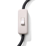 Interruptor unipolar de balancín para cable de lámpara — Blanco