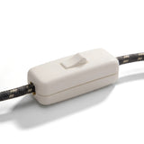 Interruptor unipolar de balancín para cable de lámpara — Blanco