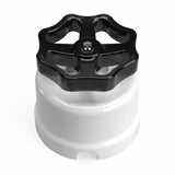 Conmutador de porcelana con botón — Blanco / Negro