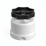 Conmutador de porcelana con botón — Blanco / Negro