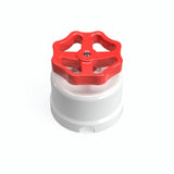 Conmutador de porcelana con botón — Blanco / Rojo