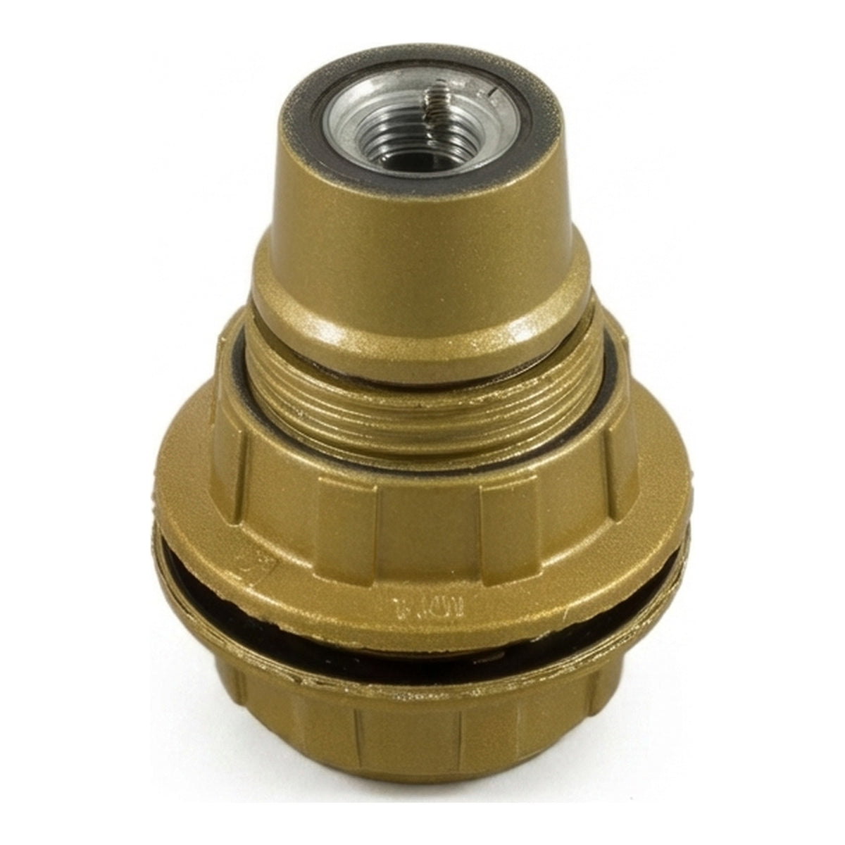 Portalámparas E14 de baquelita con doble anillo — Oro