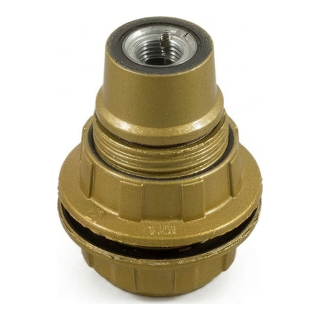 Portalámparas E14 de baquelita con doble anillo — Oro