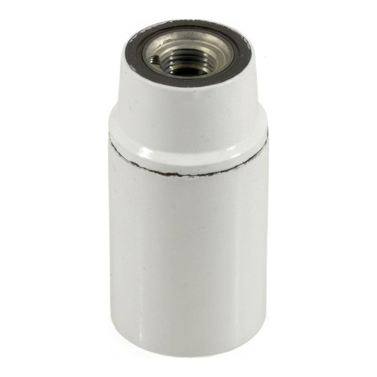 Portalámparas E14 de baquelita — Blanco