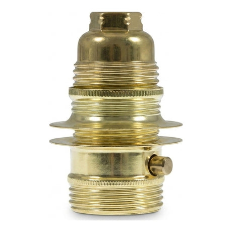 Portalámparas E14 de metal con doble anillo para pantalla — Cónico de plástico / Latón
