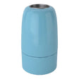 Portalámparas E14 de porcelana — Azul celeste