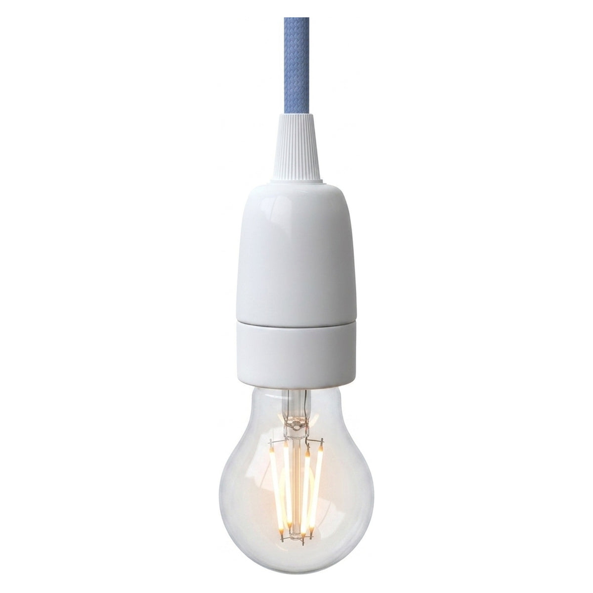 Portalámparas E14 de porcelana — Blanco