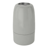 Portalámparas E14 de porcelana — Gris