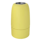 Portalámparas E14 de porcelana — Amarillo