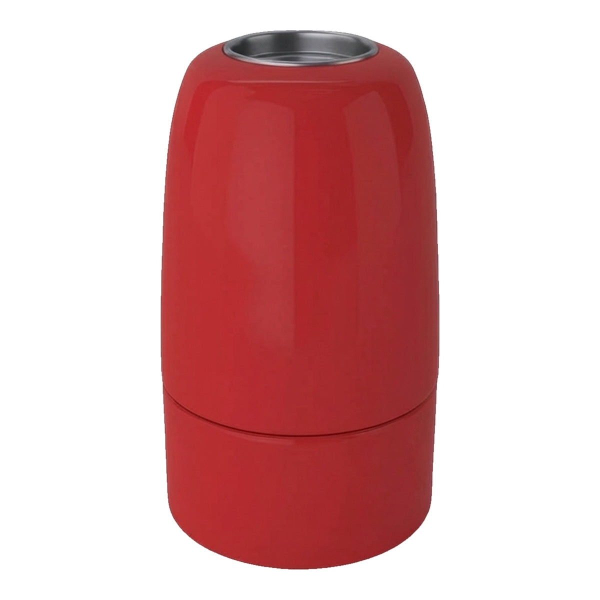 Portalámparas E14 de porcelana — Rojo