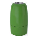 Portalámparas E14 de porcelana — Verde