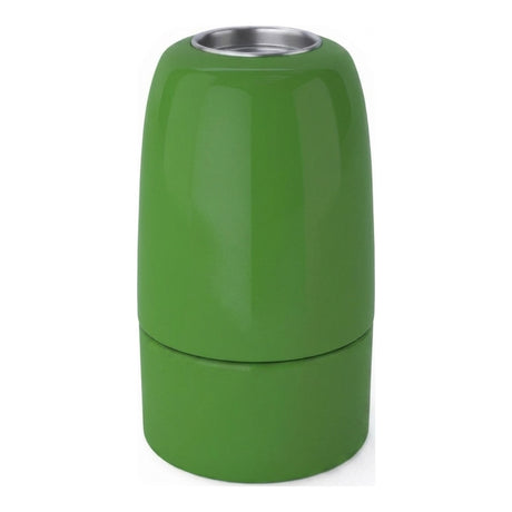 Portalámparas E14 de porcelana — Verde
