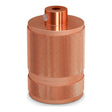 Portalámparas E27 de aluminio moleteado con doble anillo — Cobre