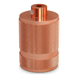 Portalámparas E27 de aluminio moleteado con doble anillo — Cobre