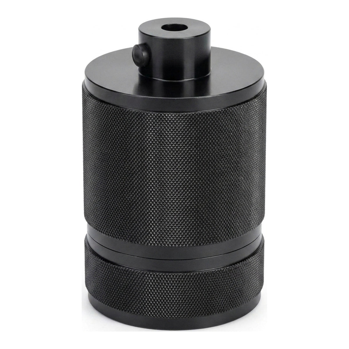 Portalámparas E27 de aluminio moleteado con doble anillo — Gris oscuro