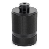 Portalámparas E27 de aluminio moleteado con doble anillo — Gris oscuro
