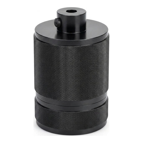Portalámparas E27 de aluminio moleteado con doble anillo — Gris oscuro