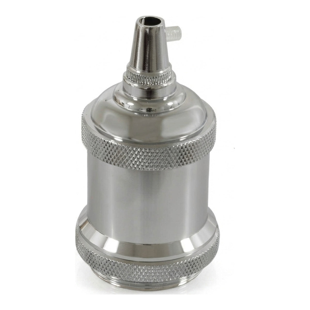 Portalámparas E27 de aluminio vintage — Cromado