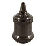 Portalámparas E27 de aluminio vintage — Perla negra