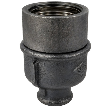 Kit portalámparas E27 con anillo sobre racor 1/2'' (15x21mm) hembra de hierro fundido negro económico
