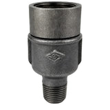 Kit portalámparas E27 con anillo sobre racor 1/2'' (15x21mm) macho de hierro fundido negro económico