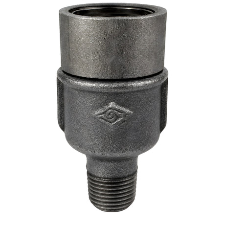 Kit portalámparas E27 con anillo sobre racor 1/2'' (15x21mm) macho de hierro fundido negro económico