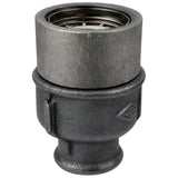 Kit portalámparas E27 con anillo sobre racor hembra de hierro fundido negro económico