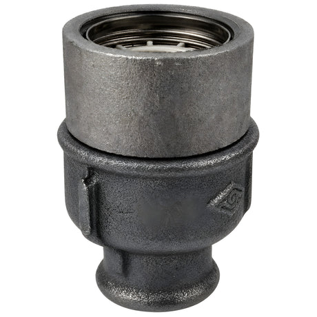 Kit portalámparas E27 con anillo sobre racor hembra de hierro fundido negro económico