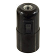 Portalámparas E27 de baquelita con interruptor — Negro