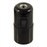 Portalámparas E27 de baquelita con interruptor — Negro