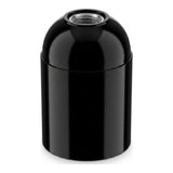 Portalámparas E27 de baquelita — Negro
