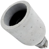 Kit portalámparas E27 de hormigón gris claro sobre racor macho de hierro fundido galvanizado