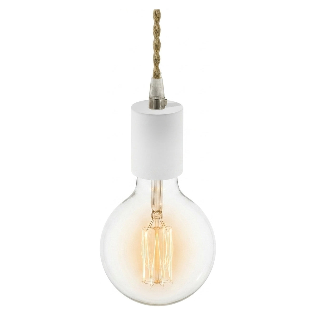 Portalámparas E27 de madera — Blanco