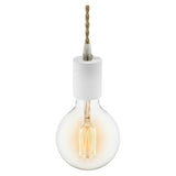 Portalámparas E27 de madera — Blanco