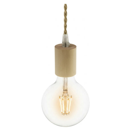 Portalámparas E27 de madera — Natural