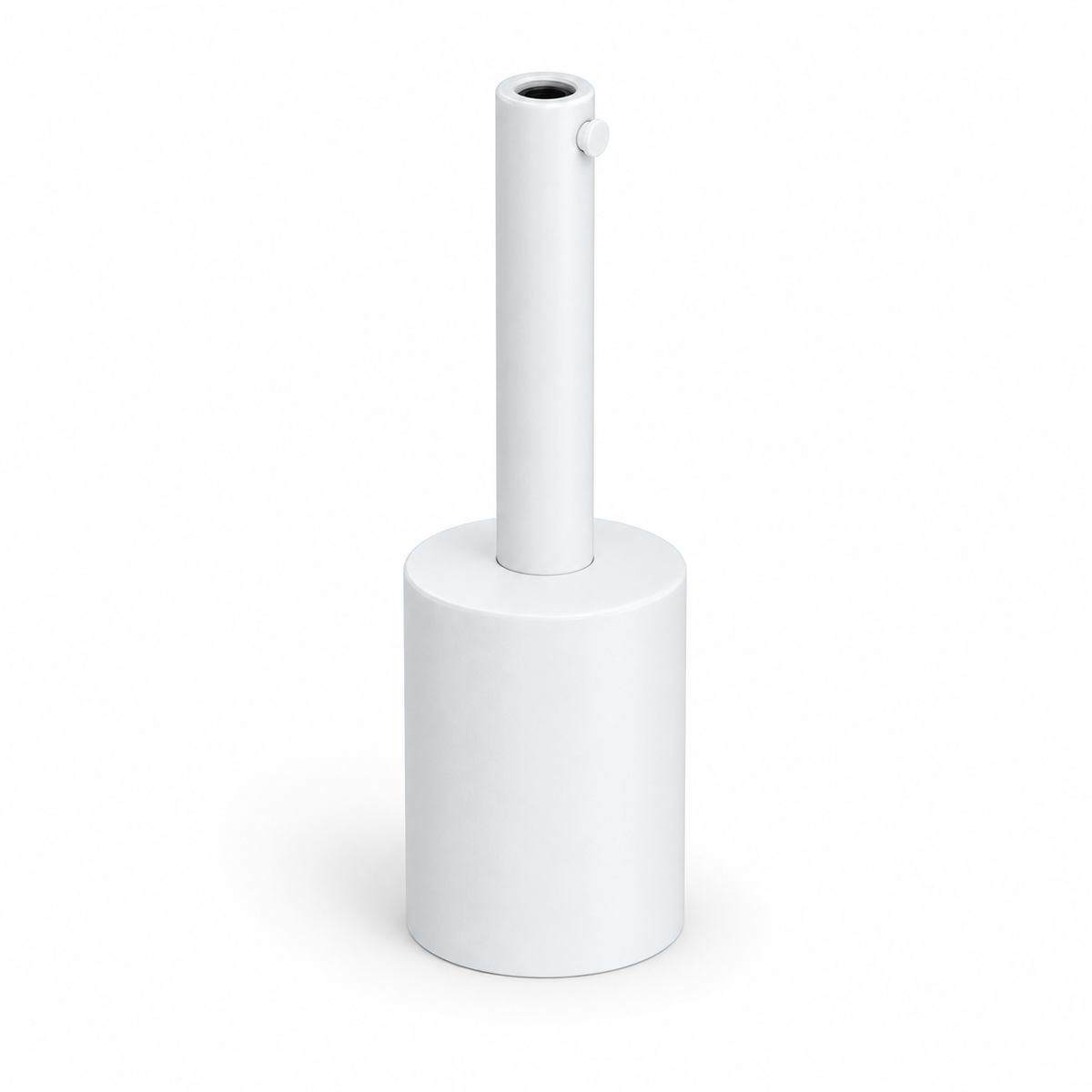Kit de portalámparas E27 cilíndrico de metal — prensacable de 7 cm — blanco mate — vista 1