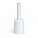 Kit de portalámparas E27 cilíndrico de metal — prensacable de 7 cm — blanco mate — vista 1